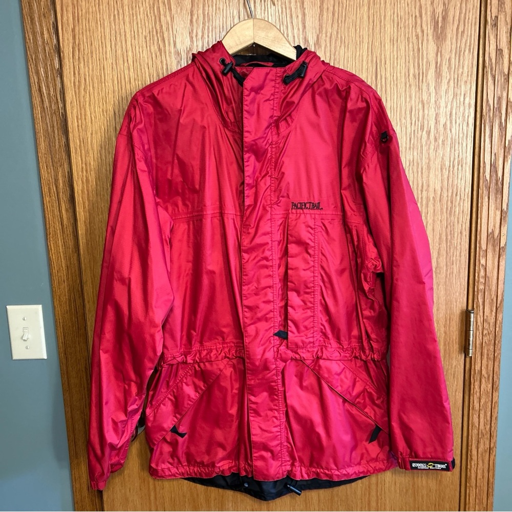 Pacific Trail Rain Jacket Hood Men’s Size Medium Full Zip Coat Storm Tech